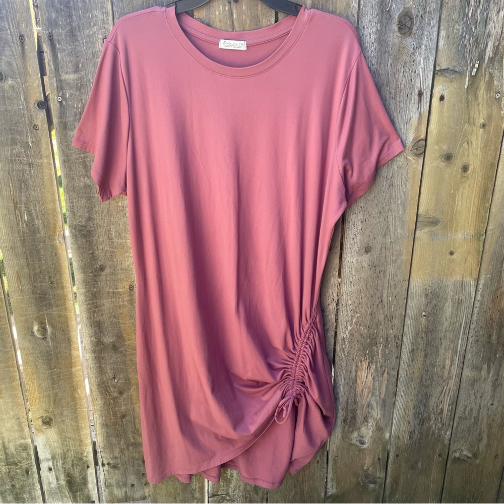 Mauve Pink Dress Cinched Front Size 3X